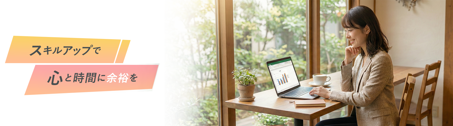 スキルアップで心と時間に余裕を